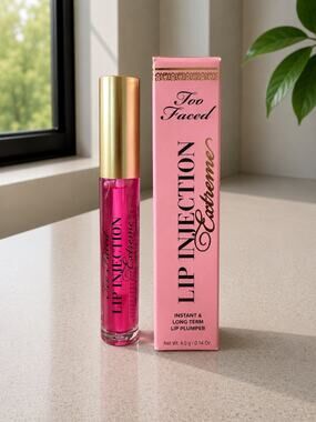 $33 New Too Faced Lip Injection Extreme Bubblegum Yum Lip Plumper
